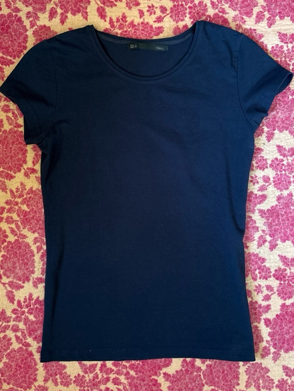 Women's Short Sleeve Crewneck Tee - Navy